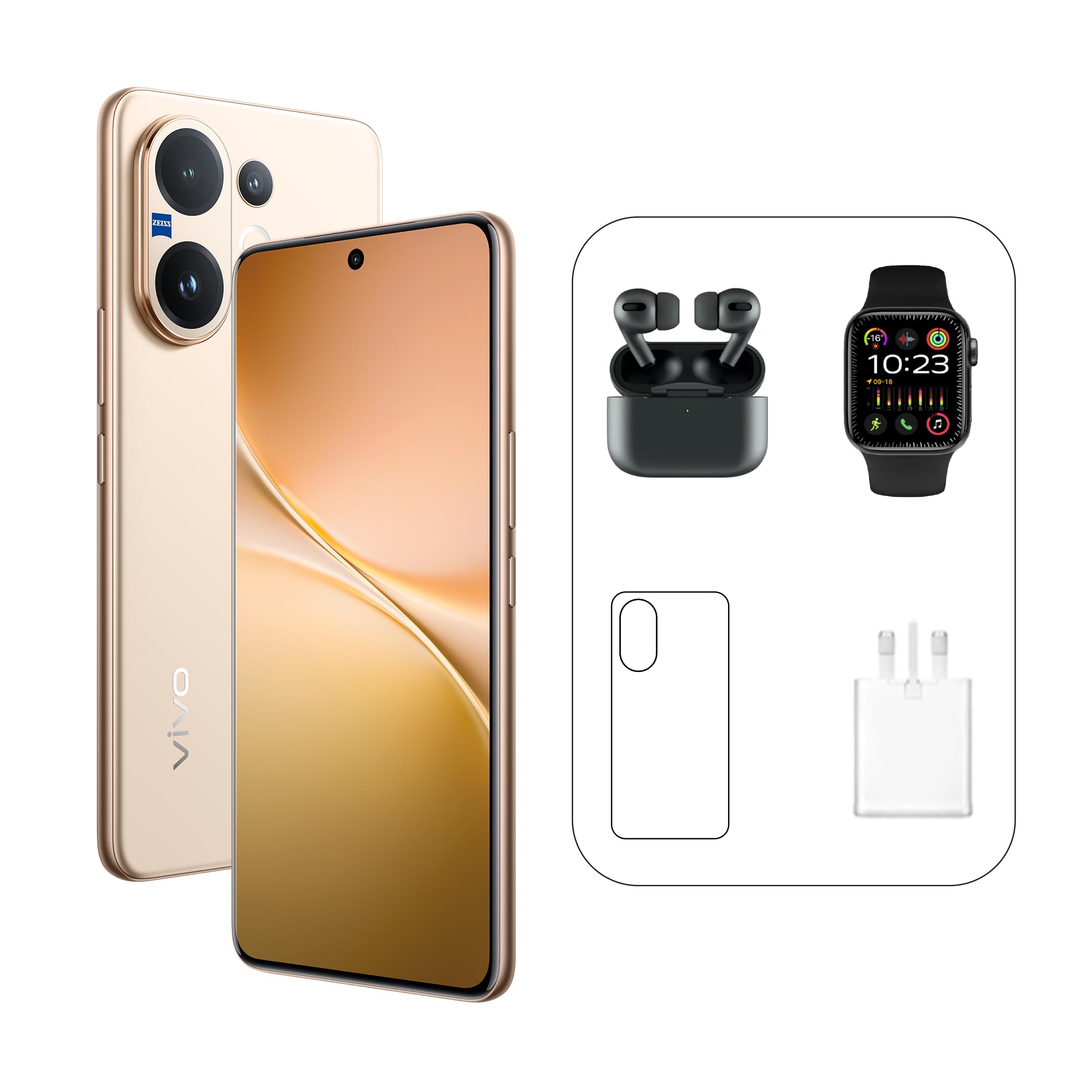 Vivo V60 5G - Desert Gold 12 + 512GB | 50MP ZEISS Camera | 3D